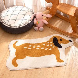 Brown Dog Small Area Rug 20"x36" Soft Non-Slip Carpet